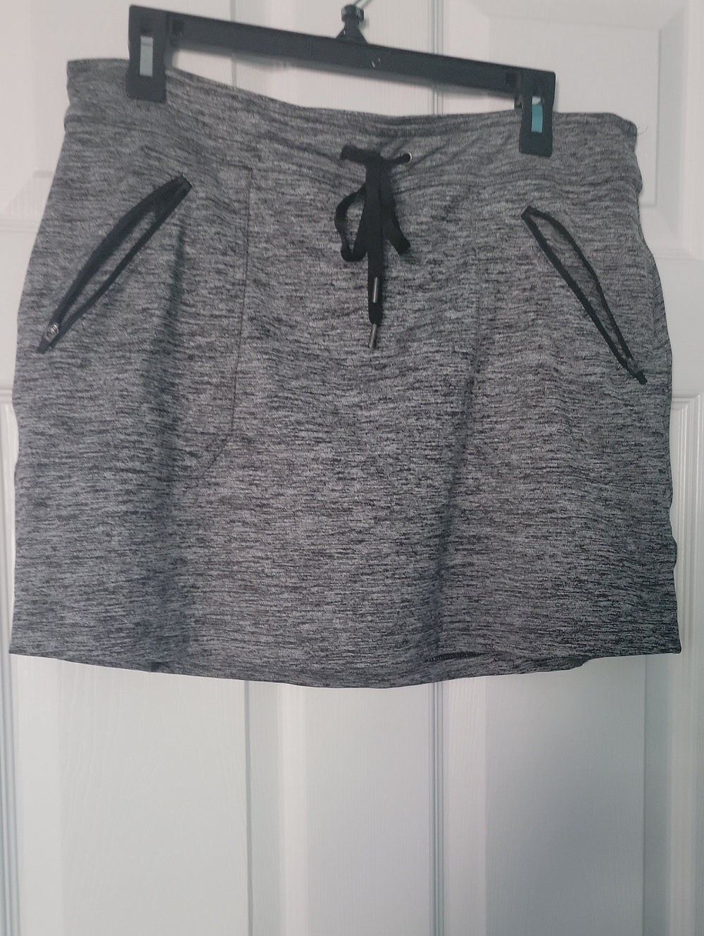 Gray Casual Drawstring Skirt